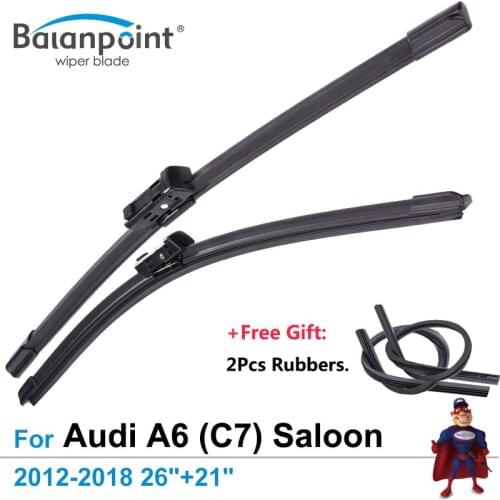 Wiper Blades for Audi A6 (C7) Saloon 2012-2018 26"+21", Set of 2, Wipers for Car