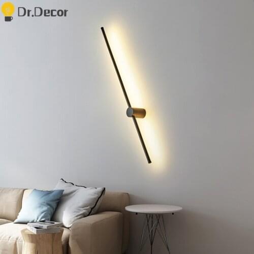 Modern LED Wall Lamp Nordic Aluminum E27 Wall Lights Lighting Living Room Bedroom Decor Wandlamp Aisle Wall Sconce Light Fixture