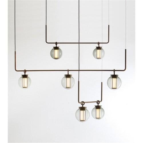 Modern Bronze Glass 3 Pendant Light Globe Ball Suspension LED Chandelier Light Fixture LED Suspension Lamps PA0440