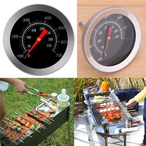 Stainless Steel BBQ Smoker Grill Thermometer Temperature Gauge 100-350Degrees Outdoor Cooking Food Thermometer Kitchen Tools