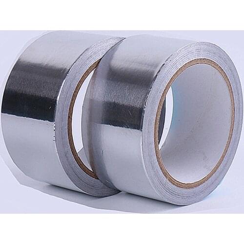 1PC Waterproof Aluminum Foil Adhesive Sealing Tape High Temperature Pipe Repairs Silver Tape