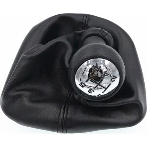 High Quality Car Gear Shift Knob With Leather Boot Chrome Cap For PEUGEOT 207 307 308 607 608 For CITROEN C3 C5 XSARA