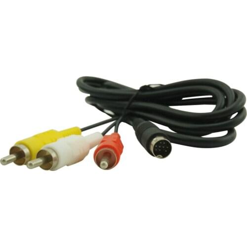 100pcs 9Pin For Sega Genesis 2 Audio Video AV Cable Cord RCA Cable for Mega Drive MD 2