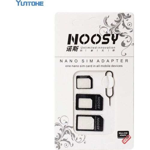 1000Sets/lot 4 In 1 Nano Micro SIM Card Adapter Eject Pin For iPhone 7 6 Plus 5 4 For Samsung For Huawei For HTC Phones