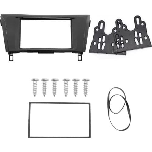 2Din Car Fascia For NISSAN X-Trail Qashqai 2014-2018 Double Din Radio Adapter Facia Face Plate Bezel Frame Installation Trim Kit