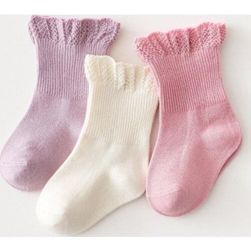 3 pairs Baby Socks Children Girls Autumn Winter Warm Sock Clothes Accessories