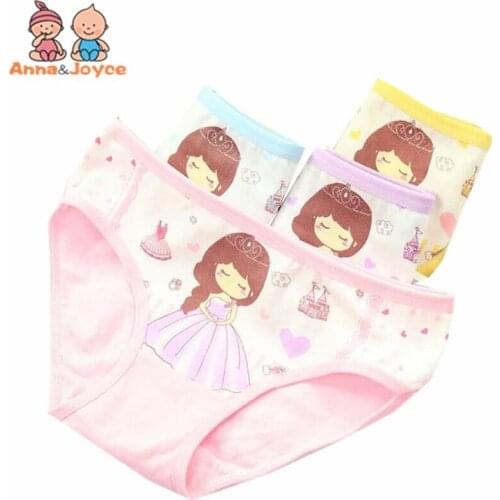 4pcs/Set Childrens Briefs Cartoon Princess Cotton Baby Girl Underwear Kids Pants Infantis Panties2-10Years