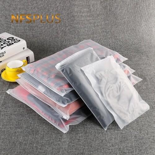 5PCS Clothes Storage Bags For Travel and Home Wardrobe Under Bed Underbed 30x40cm Transparent Translucent CPE Ziper Carry Bag