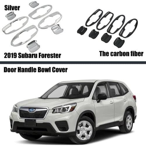 For Subaru Forester 2019 2020 Door Handle Bowl Molding Cover Trim Decoration ABS Carbon Fiber Car Styling Auto Accessories 8pcs