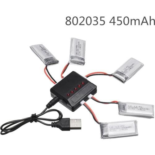 3.7V 450mah battery For Hubsan X4 H107 h107C H107L H31 H98 KY101 jxd385 25C 3.7V 450mAh RC Quadcopter Lipo Battery