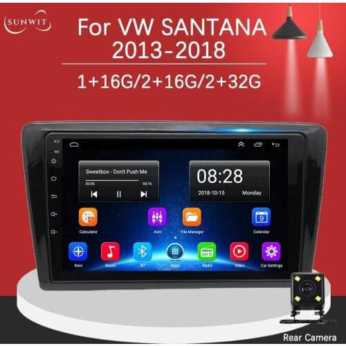 Android Car Radio Multimedia Video Player For Volkswagen Santana 2013-2018 GPS Navigation Mirror Link WIFI 4G 4+64G DSP Free Map