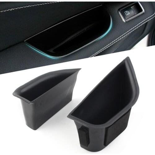 Car Front Door Storage Box Organizer Container Holder For Mercedes Benz Class A GLA CLA W176 X156 C117 2015-2016 Left Drive