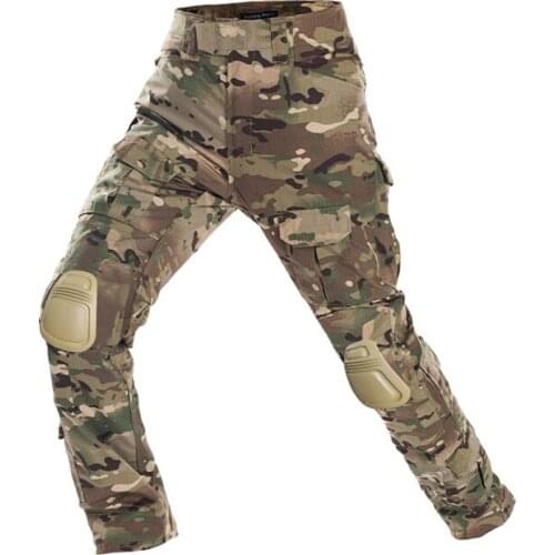 Mens Military Tactical CP Camouflage Cargo Pants US Army Paintball Combat Trousers with Knee Pads Airsoft Work Clothing