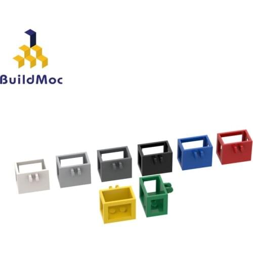 BuildMOC 51858 2 x 3 x 2 crane/bucket lifting basket For Building Blocks Parts DIY Construction Crea