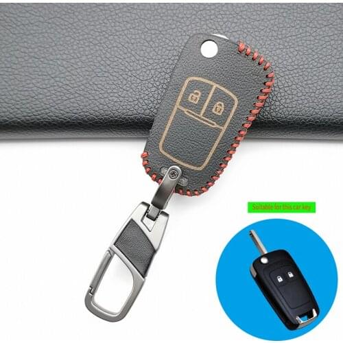 Top layer leather Genuine Leather car key cover case For Opel Astra J Mokka Insignia Zafira Corsa D C cascade Karl Adam Meriva