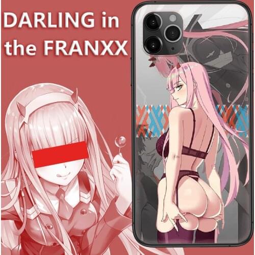 DARLING in the FRANXX Zero Two Phone Case For iphone 5 5S SE 2 6 6S 7 8 11 12 Mini Plus X XS XR Pro Max black luxury hoesjes