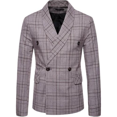 Business Mens Blazer Casual Blazers Men Lattice Formal Jacket Popular Design Men Dress Coat Jackets