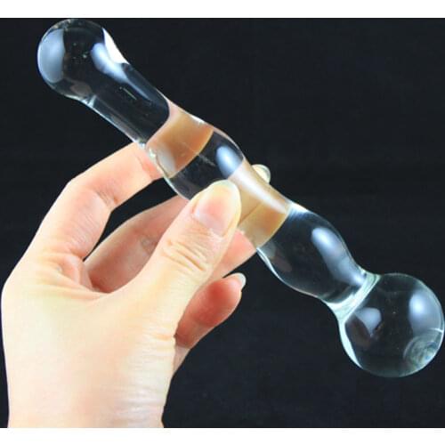 Manyjoy two heads Crystal glass dildos,anal plug ice fire rod,butt plug G spot stimulator masturbator adult sex toys for woman