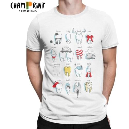 Funny Dentist Dental Definitions Teeth T-Shirt for Men O Neck 100% Cotton T Shirts Short Sleeve Tee Shirt 4XL 5XL 6XL Clothing