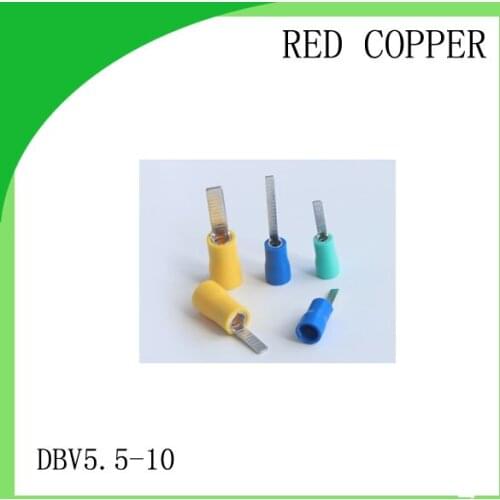 Good red copper 1000 PCS DBV5.5-10 Cold Pressed Terminal Connector Suitable for 12AWG - 10AWG Chip pre-insulated terminals