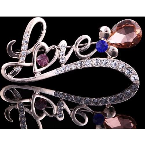 Personality Letter Brooch Jewelry For Women/men Fashion Jewelry Brooch Pins Metal Scarf Wedding Gift Diy Jewellery Accessories