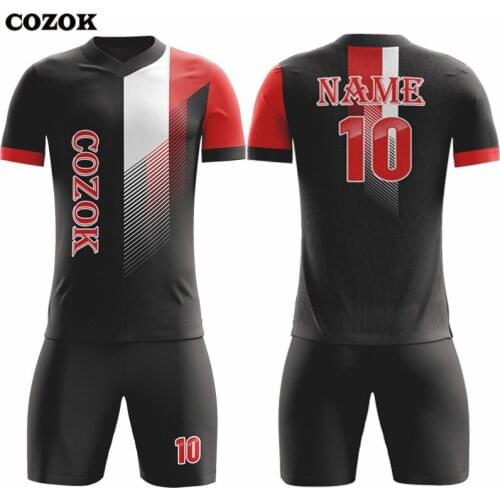 2021 Sublimated Top Quality Men Customized Soccer Jerseys Football Uniforms Set Adult Football Shirt -Shorts Sports Tops