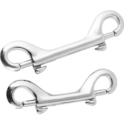 2Pcs Double Ended Bolt Snap Hook Clip Double End Dog Snap Bolt for BCD Underwater Scuba Diving Dive Gear Tool