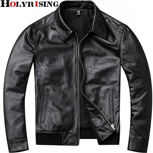 6XL Men Cowhide leather jacket Classical Motocycle Jackets Men Leather Jacket 100% Natural Calf Skin Moto Jacket Man Biker Coat
