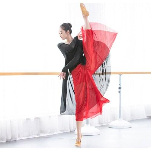 Womens Mesh Classical Dance Pants Belly Dance Practice Trousers Wide Leggings Modern Dance Wear Stretch Loose Yoga Clothes