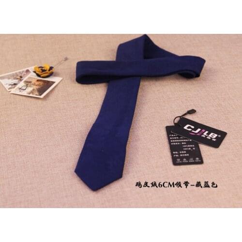 Fashion narrow tie casual Korean small tie 6CM chicken skin velvet tie European and American style multicolor