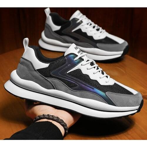 Mens Casual Shoes Breathable Running Sneakers Lace-up Walking Shoes Lightweight Comfortable
