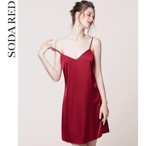 2021 New Summer Silk Slip Dress Sleepwear Women Pajamas Nighty Sexy Spaghetti Strap Homewear Cool Backless Nightdress Female
