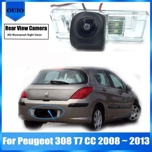 Rear View Reverse Back Up Parking Camera For Peugeot 308 T7 CC 2008 2009 2010 2011 2012 2013 Night Vision Waterproof Camera