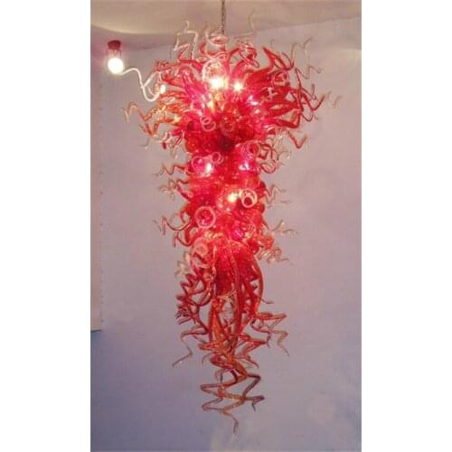 LR729-Custom Made Red Murano Glass Art Decor Chandeliers