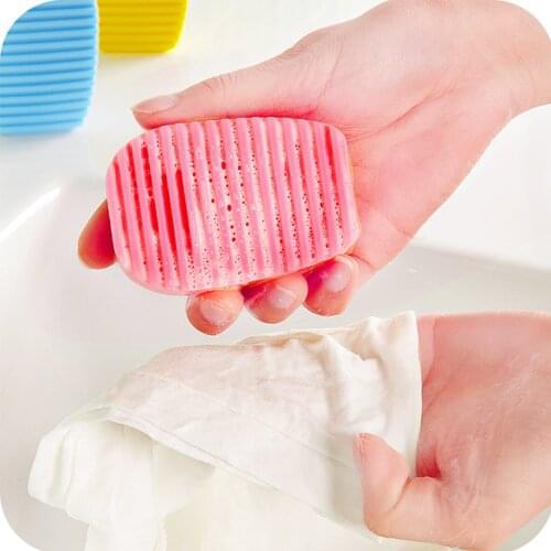 Handheld Cleaning tool Flexible Scrub Brush Candy Color Mini Washboard Scrubbing Brush Non-slip Laundry Wash Board Antiskid