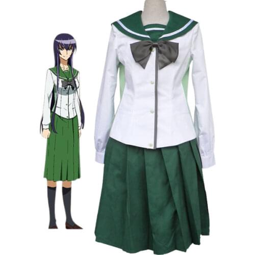 S-3XL Can be tailored Anime HIGHSCHOOL OF THE DEAD Cosplay Man Woman Halloween Cos Busujima Saeko uniform Cosplay Costume