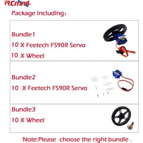 10PCS/lot Feetech FS90R Servo/Wheel 360 Degree Continuous Rotation Micro RC Servo For Robot RC Car Drones FZ0101-01 FZ2913