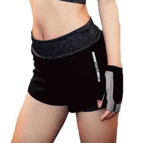 CKAHSBI Letter Sports Runing Women Yoga Shorts Push Hips Sexy High Waisted Gym Fitness Elastic Quick Dry Running 2 In1 Short