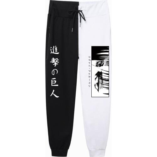 Japan anime Attack on Titan print PatchworkPants Harajuku Mens Pants Joggers Male Trousers Casual Sweatpants sweatpants