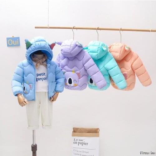 Warm Winter Childrens Cartoon Cotton Clothes Boys and Girls Out Cotton-Padded Clothes Parkas birthday gift