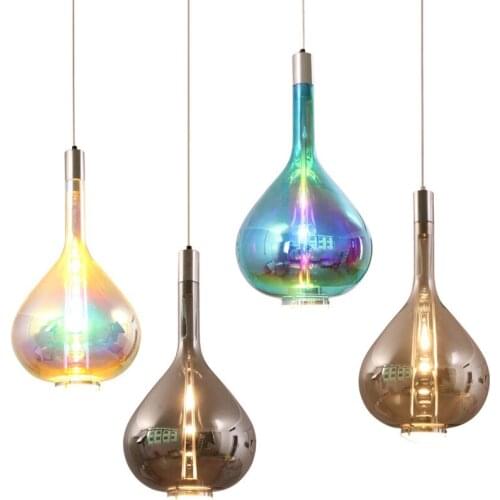 High end restaurant chandelier northern Europe lamps simple personality modern window lighting LED glass bar Chandelier