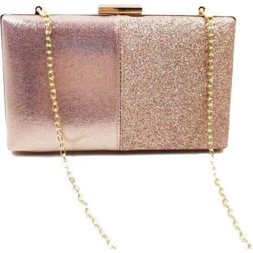 Womens Evening Clutch Bag Pink Clutch Purse and Handbag Patchwork Design Leather Women Bag Wedding Party Bag