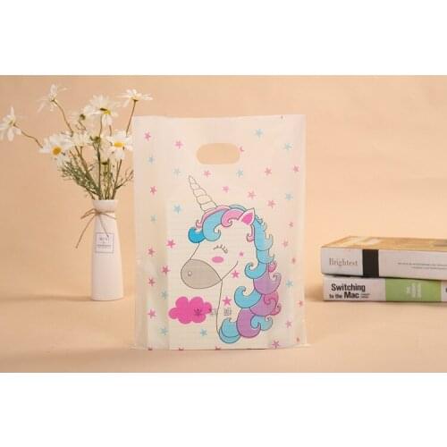 100psc Handbag clothing plastic handbag bag hand bag four finger bag clothing store bag