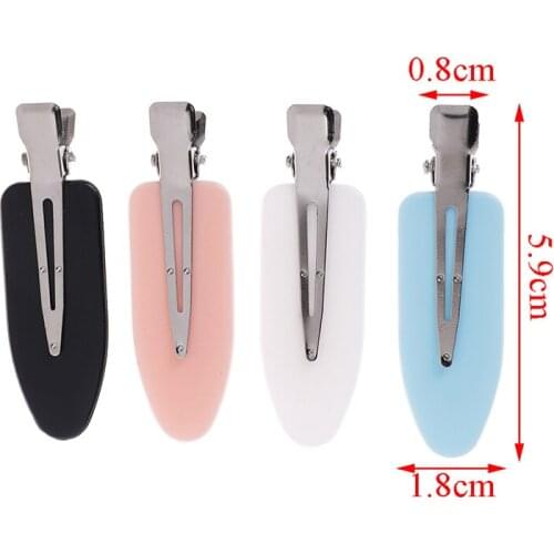 4 Pcs Seamless No Bend Hair Clips Barrettes, Hair Styling Bang Clips No Mark Pin Curl Clip, Makeup No Crease Hair Clip