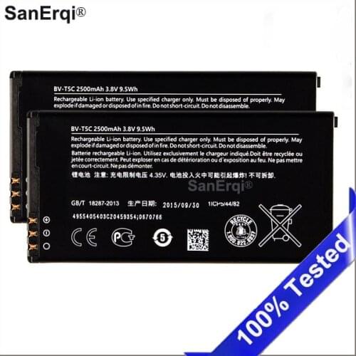 For Nokia BV-T5C Phone Battery For Nokia Lumia 640 RM 1113 1073 Dual 1077 BVT5C 2500mAh Battery