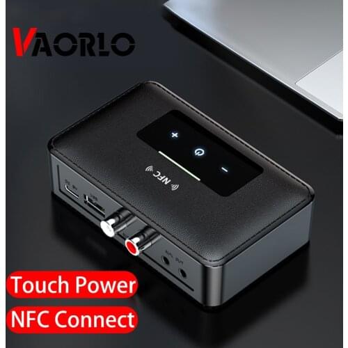 VAORLO NFC Bluetooth Receiver Transmitter Wireless Adapter 2 In 1 Touch Power For TV Headphone Stereo Music With 3.5mm AUX