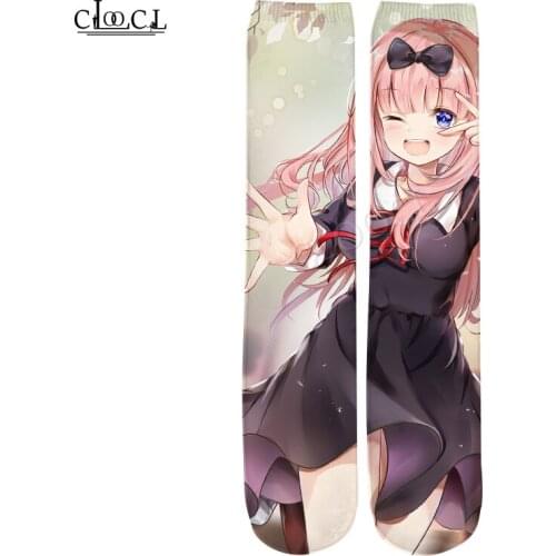 CLOOCL Newest Anime Kaguya Sama Love Is War 3D Printed 2021 New Fashion Men Women All-match Harajuku Hot Selling Straight Socks