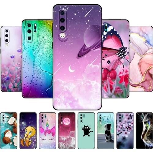 For Huawei P30 Case P30 Pro Case P30 Lite Case P30Pro VOG-L29 ELE-L29 P30Lite P 30 Lite Cover Silicon Phone Back black tpu case