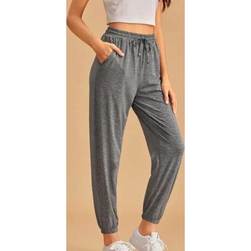 Pajamas Cotton Womens Pants Home Pijama Loose Joggers Wide Leg Sweatpants Drawstring High Waist Baggy Running Pants Femme