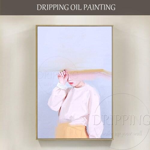 Skilled Artist Hand-painted High Quality Abstract Kid Portrait Oil Painting on Canvas Abstract Figure Crying Kid Oil Painting